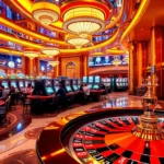 l444-themed gameplay excitement with vibrant casino tables and slot machines.