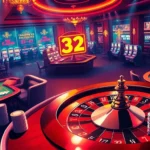 Experience high-stakes excitement with Nhà Cái 32win's vibrant casino atmosphere featuring roulette, poker, and slot machines.