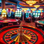 Exciting gambling scene at a casino filled with players enjoying roulette and slots, showcasing https://lc88.it.com/ thrilling gameplay.